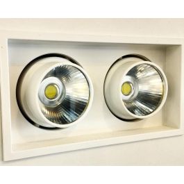 SPOT ENCASTRE RECT BLANC ORIENT LED 2*30W 6500K 220V