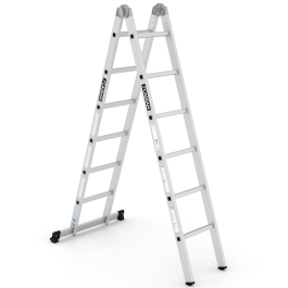 Echelle pliante alu k4 2*6mar=2*1.95m /3.81m cag
