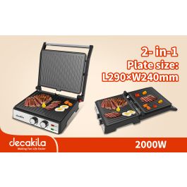 Grill à viande Decakila KEEC079M - 2000W - 290 x 240 mm