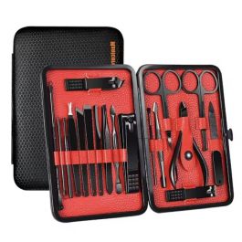 Kit de Soin des Ongles NEW TECH - 17217400244 - 18 en 1 - Noir