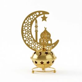 Brûleur d’encens décoratif - 15 x 7 cm - doré