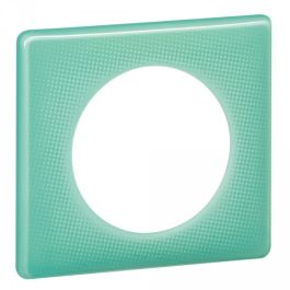 Plaque céliane turquoise 50s - 1 poste - LEGRAND