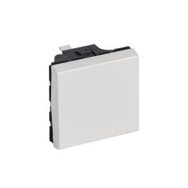 Poussoir inverseur mosaic easy-led 6a 250v~ 2 modules - blanc - LEGRAND