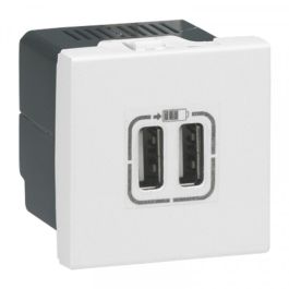 Alimentation usb 230 v / 5 v - 2 ports - 2 modules - blanc - LEGRAND