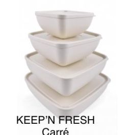 Lot de 4 keep'n fresh carré - beige