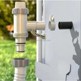 Lot de 2 vannes d’arrêt - Plastique - Gris