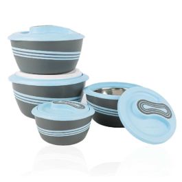 Lot de 4 Boîtes Isothermes - Plastique + Acier Inoxydable