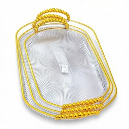 Lot de Plateaux - 3 pièces - Rectangulaires