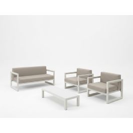 Salon de jardin INOLOISIRS MARINA Champagne - Aluminium - 5 pièces