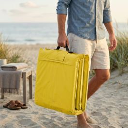 Matelas Portable Pliant 180×52×5 cm – Plage, Camping & Jardin - Jaune