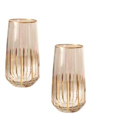 GLASSCOM - Verre à boisson gazeuse - couleur dorée