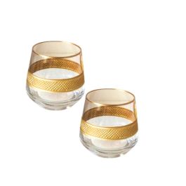 GLASSCOM - lot de 6 verre à eau en gold v2
