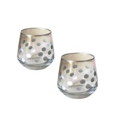 GLASSCOM - lot de 6 verre à eau en argent