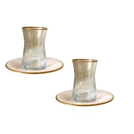 GLASSCOM - Marmaris orj service à thé sans poignée