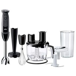 Mixeur plongeant 7 en 1 - BRAUN MQ5277 BK - 1000W Bol hachoir 1,5L - Verre Gradué 0,6L
