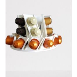 Présentoir Rotatif - Capsules de Café Nespresso - Plastique - Blanc