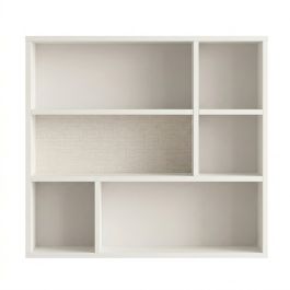 Niche bureautique blanche - MDF stratifié - 90x85x25 cm - 5 niches