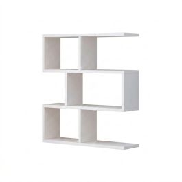 Niche bureautique Zigzag blanche - MDF - 90x82x22 cm - 4 niches
