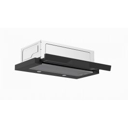 Hotte Aspirante SEG D0086037901Z007 - Télescopique Coulissante - 60cm - Black Plastic Front & Filtre Charbon - 450m³/h