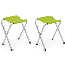 Tabouret pliable inoxydable - 35x25x40 - Vert pistache + 1 Gratuit