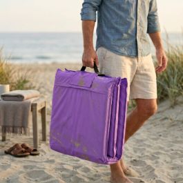 Matelas Portable Pliant 180×52×5 cm – Plage, Camping & Jardin - Violet