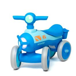 Scooter enfant Titou Kids - 4 roues - Siège confortable - Bleu 