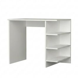 Bureau enfant blanc - MDF stratifié - 100x75x50 cm - 3 étagères