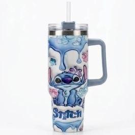 Thermos Stitch 1200 ml Inox - Paille - Bleu