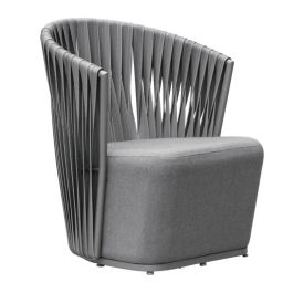 Fauteuil INNOLOISIRS MUSES QUEEN - Gris - Design extérieur