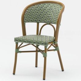 Chaise INNOLOISIRS PARIS Vert Camel - Aluminium - Rotin PE