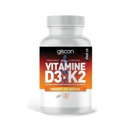 GISCON Vitamine D3 + K2 Complément Alimentaire 30 Gélules