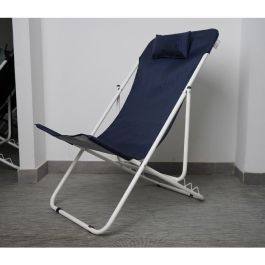 chaise longue METATUB DSC04892 - Acier époxy - Bleu marine 121x54x6cm