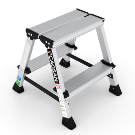 Escabeau alu 2 cotes olympos ol2 2marches cag