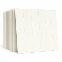 Pack 10 panneaux muraux 3D - 77x70 cm - blanc