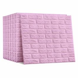 Pack 10 panneaux muraux 3D - 77x70 cm - Rose