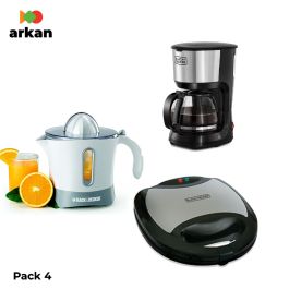 PACK Black & Decker: Presse-agrumes + Panini + Cafetière