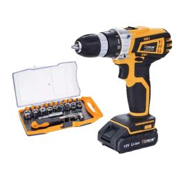 Pack n°8 - Perceuse visseuse 12v P800102 + kit embout 23 pcs 250923 - Hoteche