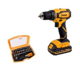 Pack n°9 - Perceuse visseuse 20v P800133 + Coffret 32 embouts 251032 - Hoteche