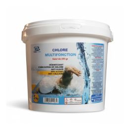 Pack chlore multifonction 200g/5kg + chlore choc + test