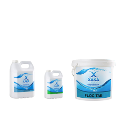 Pack nettoyage algicide 1 litre, chlore granulé 5 KG, floculant 5 litres - XAKA