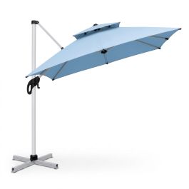Parasol Aurora - Aluminium - 3x3 m - Bleu