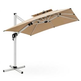 Parasol Capri - Aluminium - 3x3 m - Grège