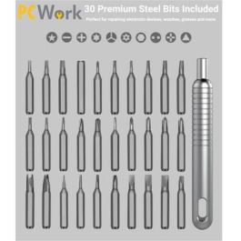 Tournevis PCWORK - PCW08H - 25 embouts acier S2