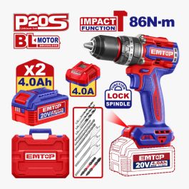 Perceuse À Perc Emtop - ECIDL208682 - 20V - 86Nm