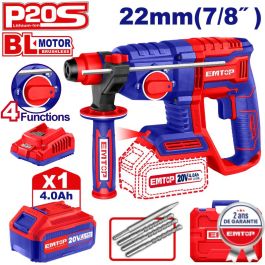 Perfo Sds+20V 1B 4Ah 22 Brush+Ac Emtop Elrh202081
