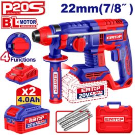Perforateur SDS+ EMTOP - ELRH212282 - 20V - 22 mm
