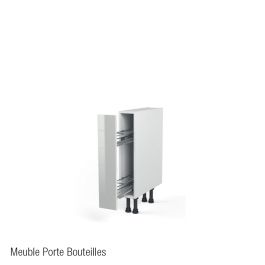 Meuble bas avec une porte bouteille - BRICO KITCHEN-Delux