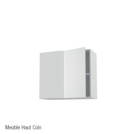 Meuble haut de coin - BRICO KITCHEN-Blanc