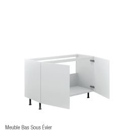 Meuble bas sous évier - BRICO KITCHEN-Chrome