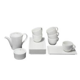 PACK02 - Service à Thé/Café - 16 pièces - Blanc Porcelaine - Rak Porcelain